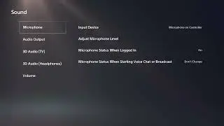 PS5 How to Change Audio Input Device