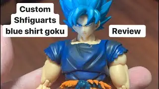 Custom shfiguarts blue shirt goku review