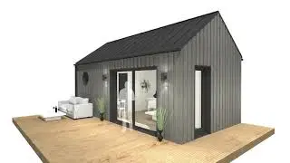 Attefallshus Silvia. Attefallshus 30kvm med loft