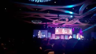 dan and phil on stage in playist live part 6