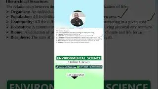 Hierarchical Structure Biomes🌎Environmental Geoscience | UGC NET | GPCB | CPCB | HPSC | SWMG | JKPSC