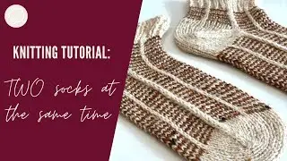 I knit two (2) socks at the same time and you can learn to knit like this too - here's how I did it!