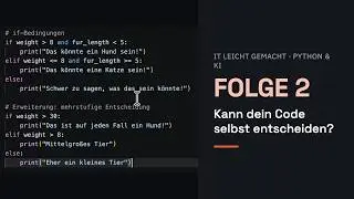 Python und KI Folge 2: Die Maschine trifft eine Entscheidung - Klassifikation