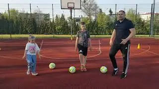 ĆWICZENIA OGÓLNOROZWOJOWE NA BOISKU Z PIŁKAMI.