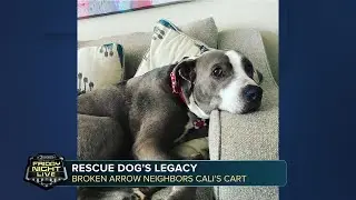 CALI'S CART: Rescue dog's legacy inspires pet food pantry in Broken Arrow