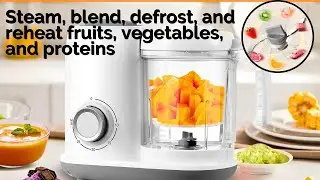 Amzbabychef Baby Food Maker | Amzbabychef 4 in 1 Baby Food Processor and Steamer, Puree Blender