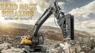 🪨HARD ROCK BREAKING chielinig kaise karte hai full work video #excavator challenge 