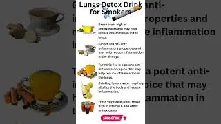Lungs Detox Drink for Smokers #shorts #viral #health #detox