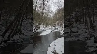 Relax ❄️💓 #nature #alone #mentalhealth #snow #water #winter #win #asmr #shorts #love #hiking #rock