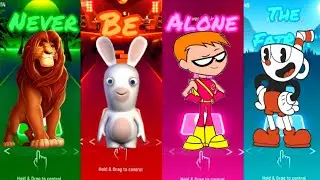 The Lion King🆚Puss in Boots🆚Pink Fong🆚The Cuphead Show A Very Devil Christ💫Who is best player??