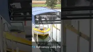 The only boat canopy that rolls up in minutes - storm ready, no ladders, no stress 🌪️⚓