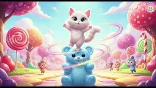 🍭 Puffy Cat&rsquo;s Candy Land Adventure 🍬 | Sweet Giggle Dance Through Lollipop Lanes & Jellybean Fun! 🌈✨