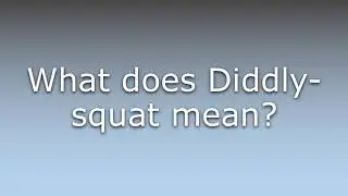 What does Diddly-squat mean?
