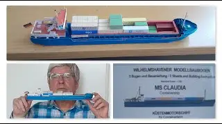 Die Claudia als Kartonmodell im Ma&szlig;stab von 1:250