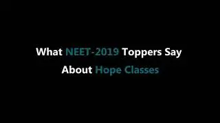 NEET 2019 Toppers from HOPE SrinAgAr