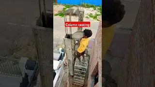 column casting process , new house construction #column #rcc #casting #technique #construction #site