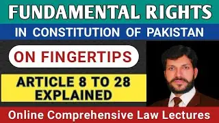 Fundamental Rights On Fingertips | Human Rights In Constitution Of Pakistan 1973 | Article 8 to 28 