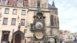 Prague Old Town Square iconic Astronomical Clock
