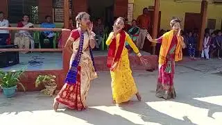 Dance by students @Children's Day @Uttar Hojai Nimna Buniadi Bidyalaya