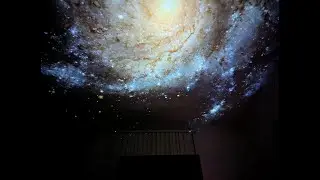 Pinwheel Galaxy projected by Homestar Flux projector and Miller Engineering disc onto the ceiling