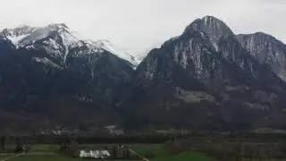 Strong F&ouml;hn mountain wind at 