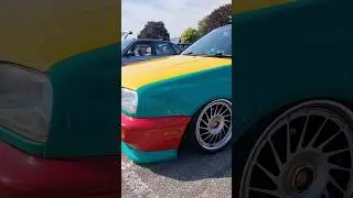 Harlequin mk3 golf 💛💙❤️💚 #shorts #mk3 #mk3golf #mk3gti #mk3vr6 #bagged #downnoutmotors #classicvw