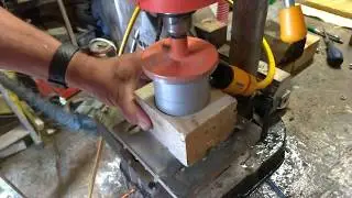 Drilling a fire brick