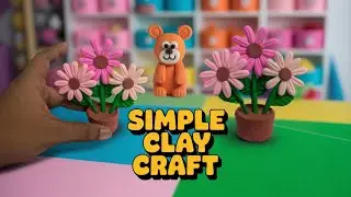 DIY Clay Flowers Step by Step | Beginner-Friendly Clay Flower Craft Tutorial | Handmade Home Decor