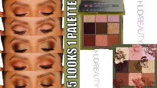 5 LOOKS 1 PALETTE | HUDA BEAUTY KHAKI HAZE OBSESSIONS | MagdalineJanet