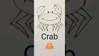 Easy Crab drawing for kids | easy crab art for beginners #shorts#youtubeshorts #artstyle #nehakabir