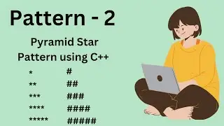 Pyramid Star pattern using C++ | Pyramid | Star Pattern - 2 | #coding #starpatterns #pyramid #code