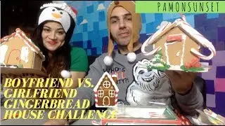 Boyfriend Vs. Girlfriend Gingerbread House Challenge