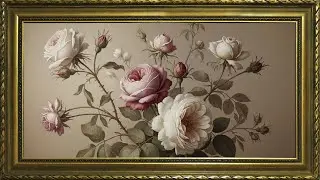 Vintage Rose Artwork 🌹| Elegant TV Frame Art for Classic Interiors