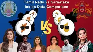 Tamil Nadu vs Karnataka: State Balls Battle🔥| GDP, HDI, Exports, Budget, Salaries & More! | TN vs KR