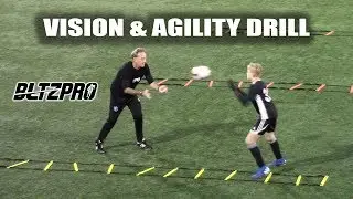 SoccerCoachTV - Great Vision and Agility Drill.