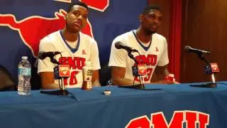 Jordan Tolbert, Jarrey Foster after SMU win VS UCF