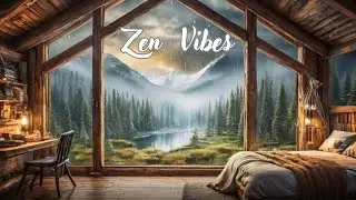 Daytime rain in a luxury room • Soft focus music and gentle rain sounds.