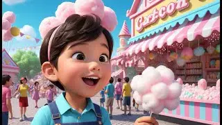 Cotton Candy, Sweet and Light Delight | Fun Fairground Song for Kids | Sweet Treat Rhyme  Toddlers
