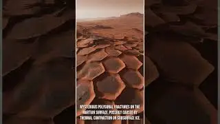 Mysterious polygonal fractures on the Martian surface, possibly caused by thermal contraction or sub