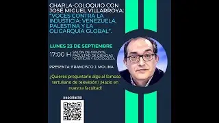 Charla-coloquio con José Miguel Villarroya.