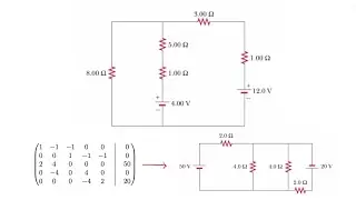 Kirchhoff's Loop Rule Shortcut with Matrices | Determine the current in each branch of the circuit