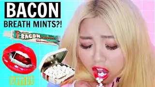 TRYING BACON BREATH MINTS, TOOTH PASTE, TOOTHPICKS!