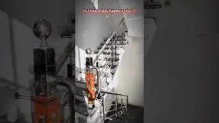 Stylish Step Railing Design 😎 | #steelwork #steel #metalwork #shorts  #fabrication#welding