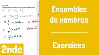 Exercices : Ensembles de nombres