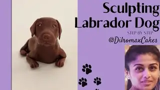 Sculpting Labrador Dog/ fondant cake topper/ Dog topper/ how to make a dog topper #cake