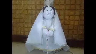 Nossa Senhora de Fátima feita com garrafa Pet   (   passo a passo ).