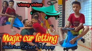Magic car fetting 🔥 Unboxing & Fitting || Swing car for Kids ||  reaction video first vloog 