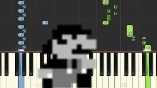 Super Mario Land - Easton Kingdom (GB) - Recorded by alexsteb [Piano Tutorial] // Synthesia