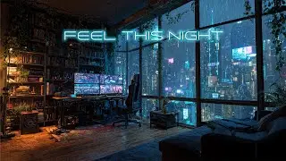 1 Hour of Neon Rain Ambience | Cyberpunk City Night Music