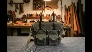Make a wax canvas hand-held shoulder crossbody bag#bagmaking #casualbag #canvasbag #bagpattern #diy